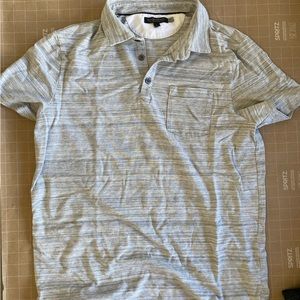 Men’s large gray banana republic polo
